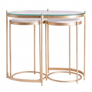 SET 3 MASUTE DE CAFEA KRUTH REF. 26172, DIN METAL SI MARMURA, STIL MODERN. VIC
