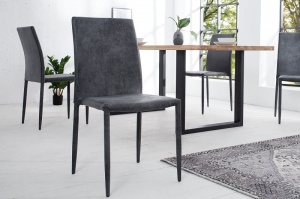 SET 4 SCAUNE GRI INCHIS ANTIC MILANO 37467 - DESIGN MILANO