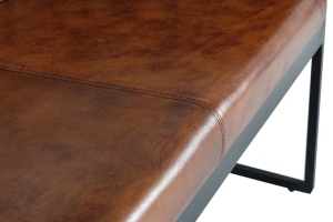 SOFA 2 LOCURI DIN PIELE SI STRUCTURA DIN METAL, MARO/NEGRU, ARTIM GROUP COLLECTION - Img 6