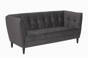 SOFA CONFORTABILA, JONNA GRI, CU TAPITERIE DIN TEXTIL MATLASAT, STIL SCANDINAV B2