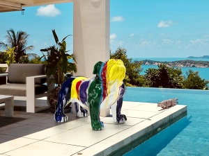 STATUETA DECORATIVA HUGO, 110x94 CM, DIN RASINA POLIESTERICA SI FIBRE DE STICLA, STIL MODERN - Img 7