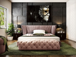 TABLOU DECORATIV CARNAVAL, 150x100 CM, DIN STICLA SECURIZATA, STIL MODERN