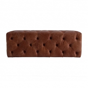 TABURET RIMA REF. 27236, MARO, STIL VINTAGE, DIN LEMN , PIELE SI SPUMA, VIC