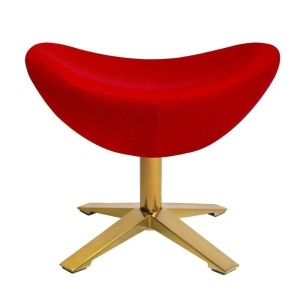 TABURET-SUPORT PENTRU PICIOARE ROSU 1/AURIU EGG SZEROKI GOLD, STIL MODERN B2