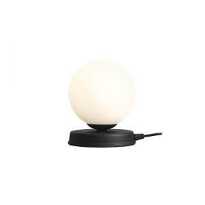 VEIOZA BALL S, 17 CM, NEAGRA, DIN STICLA SI METAL, STIL MODERN