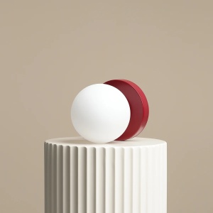 VEIOZA BALL S, 17 CM, ROSIE, DIN STICLA SI METAL, STIL MODERN - Img 2