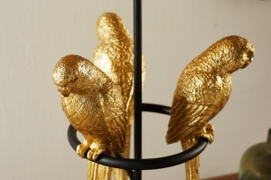 VEIOZA WILDLIFE 75CM, DIN METAL SI ABAJUR, COD 44355, AURIU/NEGRU, DESIGN MODERN - Img 7