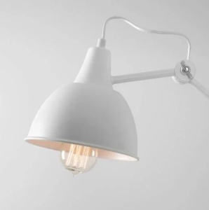 APLICA AIDA, 2 BRATE, 190 CM, ALBA, DIN METAL, STIL MODERN - Img 3