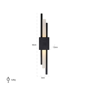 APLICA MYLAS NEAGRA, CONFECTIONATA DIN ACRIL SI METAL, STIL MODERN - Img 2