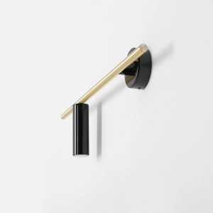 APLICA TREVO, 17 CM, NEGRU/ALAMA, DIN METAL, STIL MODERN - Img 2