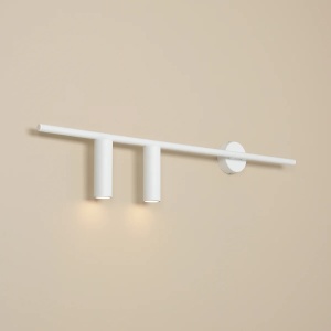 APLICA TREVO, 2 BRATE, 17 CM, ALBA, DIN METAL, STIL MODERN