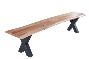 BANCUTA DIN LEMN MASIV DE SALCAM MAMMUT 38353 - DESIGN VINTAGE INDUSTRIAL - Img 4