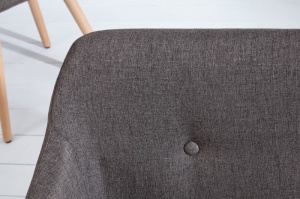 BANCUTA DIN LEMN MASIV GRI INCHIS/NATURAL SCANINAVIA 37926 - DESIGN SCANDINAV - Img 4