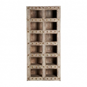 BIBLIOTECA ENSHI REF. 30925, DIN LEMN MASIV DE TEC, STIL INDUSTRIAL, VIC