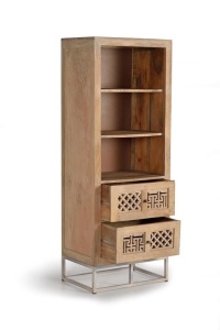 BIBLIOTECA/ORGANIZATOR 160CM, NATURAL, DIN LEMN DE MANGO SI METAL, GINER Y COLOMER - Img 4