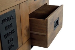 BIBLIOTECA/VITRINA RETRO, 185CM, COD 1402, LEMN DE MANGO, ARTIM GROUP SELECTION - Img 5
