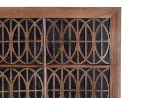 BUFET 1207, MARO/NEGRU, DIN LEMN DE ACACIA CU DETALII SCULPTATE MANUAL, STIL VINTAGE G&C - Img 5