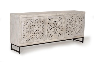 BUFET 190CM, DIN LEMN MASIV DE MANGO, STIL INDUSTRIAL G&C