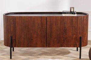 BUFET GATSBY 150CM, LEMN MASIV SI METAL, MARO INCHIS, MODEL DEOSEBIT, ARTIM GROUP SELECTION