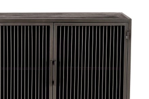 BUFET RAY 160CM, NEGRU, DIN LEMN MASIV DE MANGO SI METAL, USI METALICE, GINER Y COLOMER - Img 2