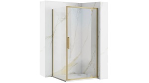 CABINA DE DUS REA RAPID SWING, 90x80CM, AURIU PERIAT, DIN STICLA, CALITATE SUPERIOARA