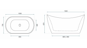CADA REA KERRANO, 150 CM, ALB, DIN ACRIL, CALITATE SUPERIOARA - Img 6