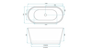 CADA REA MILANO, 150 CM, ALB, DIN ACRIL, CALITATE SUPERIOARA - Img 6