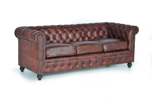 CANAPEA 200CM, MARO, DIN PIELE, STIL CHESTERFIELD, DESIGN CHESTERFIELD - Img 7