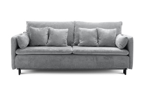CANAPEA EXTENSIBILA MIRIA, GRI GRUPA III, CONFECTIONATA DIN METAL, SPUMA POLIURETANICA SI TEXTIL, STIL MODERN