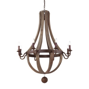 CANDELABRU MILLENNIUM SP8, MARO, DIN METAL SI LEMN, STIL VINTAGE