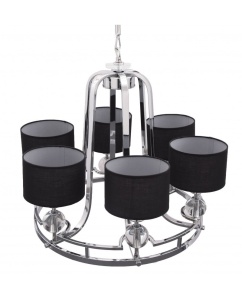 CANDELABRU MODERN REDFORD W6 DIN STICLA SI TEXTIL DESIGN DEOSEBIT