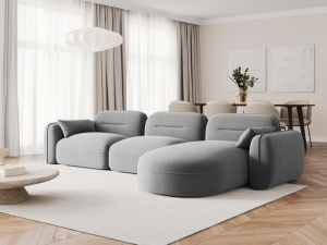 COLTAR ELEGANT 4 LOCURI, SYDNEY, GRI DESCHIS, DREAPTA, MATERIAL CATIFEA, ARTIM GROUP SELECTION
