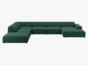 COLTAR JODIE, STANGA, 7 LOCURI, 364 CM, DIVERSE CULORI SI MATERIALE, DESIGN DEOSEBIT - Img 13