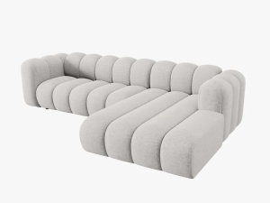 COLTAR MODULAR LUPIN, DREAPTA, 4 LOCURI, 288 CM, GRI DESCHIS 06, TAPITERIE CHENILLE, DESIGN DEOSEBIT - Img 4