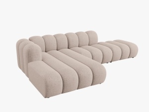 COLTAR MODULAR LUPIN, STANGA, 5 LOCURI, 294 CM, BEJ 30, TAPITERIE CHENILLE, DESIGN DEOSEBIT - Img 4