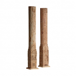 COLUMNA GEA REF. 29966, DIN LEMN MASIV DE TEC, STIL RUSTIC, VIC