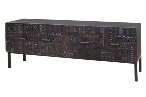 COMODA TV 6717, DIN LEMN DE MANGO SI METAL, STIL VINTAGE G&C - Img 3