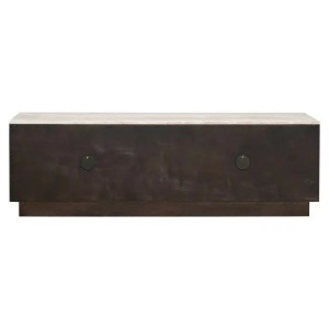 COMODA TV CLAREMONT, 196 CM, CREM/MARO, DIN LEMN DE STEJAR SI MARMURA, RICHMOND INTERIORS - Img 3