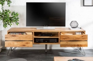 COMODA TV LIVING 160CM, EDGE, LEMN MASIV STEJAR, STIL INDUSTRIAL, ARTIM GROUP SELECTION - Img 7