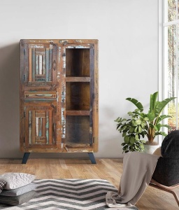 DULAP 140CM, MARO/MULTICOLOR, DIN LEMN RECICLAT SI METAL, GINER Y COLOMER