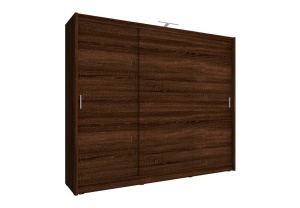 DULAP DORMITOR CU LED WIKI I 250 STEJAR SONOMA CIOCOLATIU DESIGN MODERN PSK