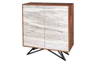DULAP LIVING 120CM, LEMN MASIV SI FURNIR PIATRA, DESIGN DEOSEBIT, ARTIM GROUP SELECTION