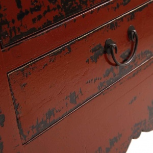 DULAP NALBARI REF. 22392, DIN LEMN MASIV DE PIN RECICLAT SI METAL, STIL VINTAGE, VIC - Img 4