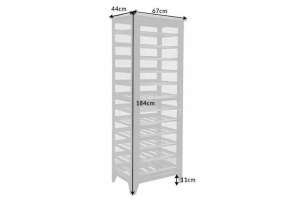 DULAP PENTRU STICLE, BODEGA 185CM, COD 40450, METAL SI LEMN PIN - Img 7