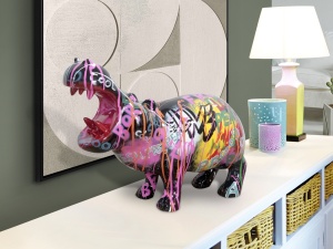 FIGURINA DECORATIVA HIPPO, 18x34 CM, DIN POLIRASINA, STIL MODERN