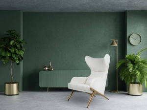 FOTOLIU CONFORTABIL HAMPTON TEDDY, ALB/AURIU, TAPITAT IN TEXTIL PLUSAT, STIL MODERN B2