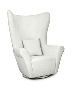 FOTOLIU CONFORTABIL, PIVOTANT, GROSDOS, ALB, DIN TEXTIL CHENILLE, STIL MODERN
