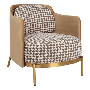 FOTOLIU CONFORTABIL VENICE, ALB/MARO/AURIU, DIN TEXTIL SI PIELE ECOLOGICA, STIL MODERN