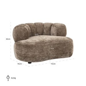 FOTOLIU LOUNGE PENELOPE NIAGARA 104 STONE CHENILLE, S5159, TAPITERIE CHENILLE, STIL MODERN - Img 5
