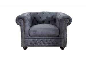FOTOLIU LUX DESIGN ENGLEZESC CHESTERFIELD GRI 105CM - Img 4